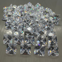Square Shape White 8mm Cz