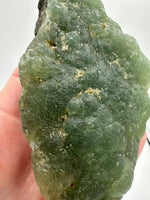 Prehnite mixed with Green Tourmaline Raw Specimen #6