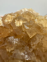 Golden Cube Fluorite Cluster – Moscona Mine, Spain Specimen #2