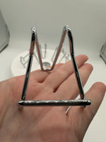 Silver Mineral Display Stand for Smaller Crystals or Slabs