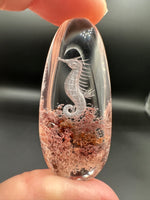 Beautiful Seahorse Garden Quartz Inner Scene Carving #4