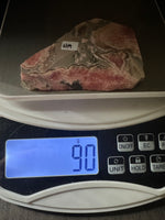 Natural Rhodochrosite Slab #19 – Pink Banded Mineral Specimen with Gray Matrix