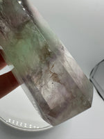Large Fat Watermelon Fluorite Tower #1