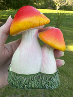 Orange & Yellow Mushroom Fairy House