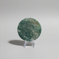 Moss Agate Polished Round Slice #19