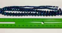 Blue Glass Faceted Bead Multi-Strand