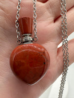 Red Jasper Perfume/Essential Oil Bottle Necklace