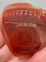 Carnelian Heart Palm Stone #14