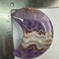 Amethyst Lace Agate Large Moon #2