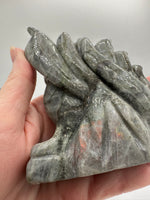 Labradorite Nine-Tailed Fox – Purple, Pink & Orange Flash