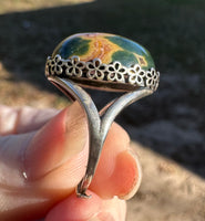 8th Vein Ocean Jasper S925 Sterling Silver Ring #9