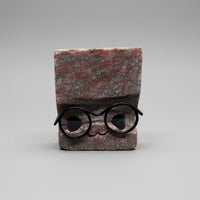 Red/Brown Stone Buddy with Glasses