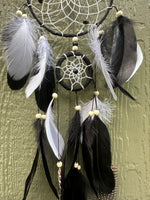 Black Dream Catcher with Feathers #2