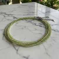 Natural 2mm Peridot Necklaces
