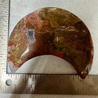 Money Agate Carved Moon #1