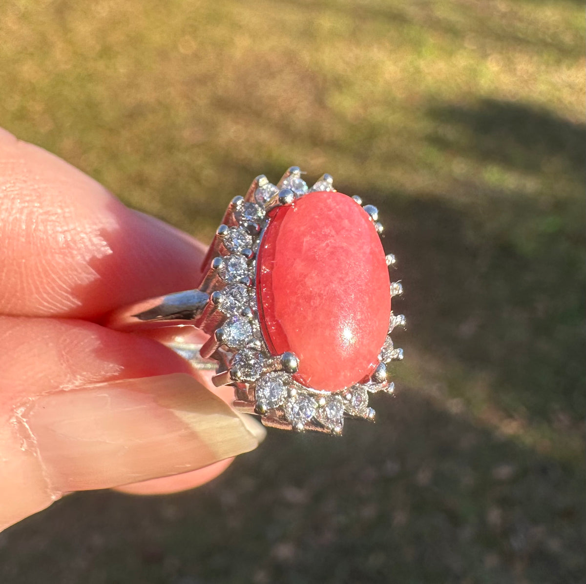 Natural Rhodochrosite Rings| Gems & Minerals Rock