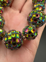 Rainbow Mosaic Disco Ball Bead Strand