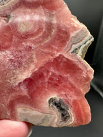 Rhodochrosite Slab #1 – Rose Pink Banded Polished Collector Specimen