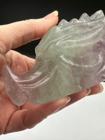 Rainbow Fluorite Dragon Head Carving #11 – 372g