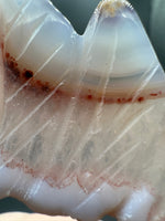Druzy Agate Geode Indigenous-Inspired Profile Headdress Carving #10