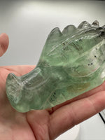 Fluorite Dragon Head Carving #19