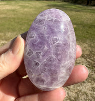 Amethyst Mixed with Stripe Agate Palm Stone #11