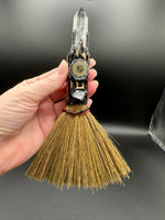 Natural Clear Quartz Decorative Crystal Broom with Om Symbol