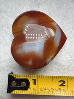 Carnelian Heart Palm Stone #9