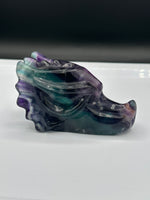 Rainbow Fluorite Dragon Head Carving #6 – 441g