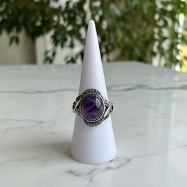 Natural Charoite Ring #37