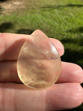 Pear Shape Candy Fluorite Cabochon #23