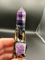 Fluorite & Amethyst Decorative Crystal Broom