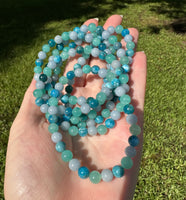 Amazonite, Apatite, and Angelite 6mm Bracelets