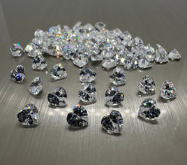Heart Shape White 5mm Cz