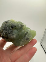 Prehnite mixed with Green Tourmaline Raw Specimen #5