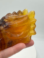 Fluorite Dragon Head Carving #14