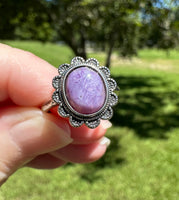 Natural Charoite Ring #4