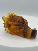 Fluorite Dragon Head Carving #14