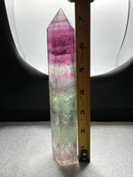 Large Fat Watermelon Fluorite Tower #1
