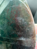Ocean Jasper Polished Arrow Flame Freeform  #3 – Deep Green & Red Speckled – 92g