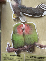 Four Count Large Puffy Parrot Stickers