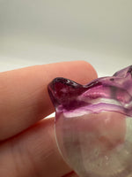 Cat Head Shape Rainbow Fluorite Bowl Carving #1