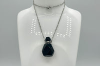 Black Obsidian Perfume/Essential Oil Bottle Necklace