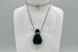 Black Obsidian Perfume/Essential Oil Bottle Necklace