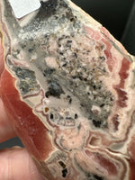 Rhodochrosite Slab #3 – Vivid Pink Banded Polished Collector Specimen