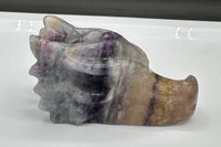 Rainbow Fluorite Dragon Head Carving #10 – 371g