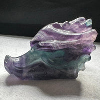 Rainbow Fluorite Dragon Head Carving #12 – 372g