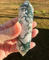 Moss Agate Double Terminated Point #2