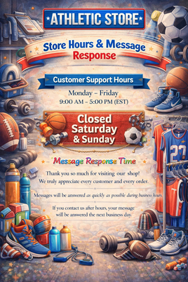 Business Hours Layout Image Athletic Store