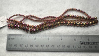 Metallic Sunset Faceted Glass Rondelle Bead Strands – Graduated Sizes
